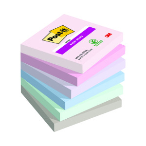 Post-it+Super+Sticky+Notes+Soulful+76x76mm+90+%28Pack+of+6%29+7100259204