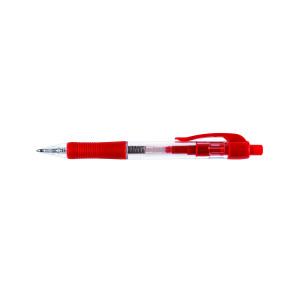 Q-Connect+Retractable+Ballpoint+Pen+Medium+Red+%28Pack+of+10%29+KF00269