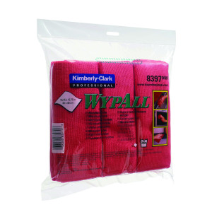 Wypall+Microfibre+Cloth+Red+%286+Pack%29+8397