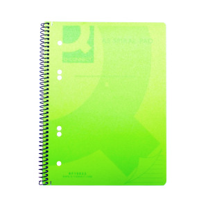 Q-Connect+Spiral+Bound+Polypropylene+Notebook+160+Pages+A5+Green+%285+Pack%29+KF10033