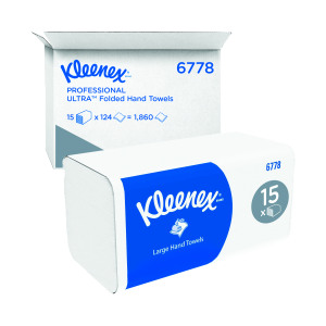 Kleenex+2-Ply+Ultra+Hand+Towel+124+Sheets+%28Pack+of+15%29+6778