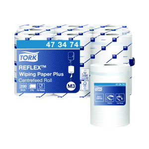 Tork+Reflex+M3+Wiping+Paper+%2B+2-Ply+200+Sheets+%28Pack+of+9%29+473474