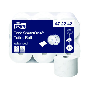 Tork+T8+SmartOne+Toilet+Roll+2-Ply+1150+Sheets+%28Pack+of+6%29+472242