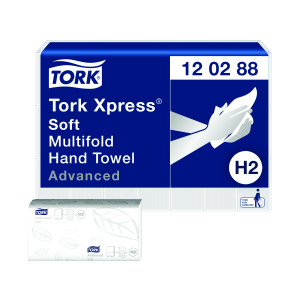Tork+Xpress+Multifold+Hand+Towel+H2+White+136+Sheets+%28Pack+of+21%29+120288