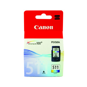 Canon+CL-511+Inkjet+Cartridge+Tri-Colour+Cyan%2FMagenta%2FYellow+2972B001