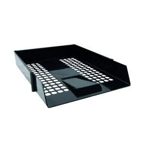 Contract+Letter+Tray+Plastic+Construction+Mesh+Design+275x61x350mm+Black+WX10050A