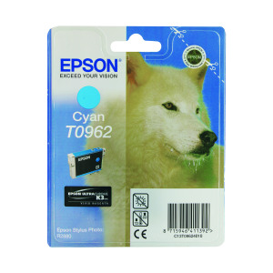 Epson+T0962+Ink+Cartridge+Ultra+Chrome+K3+Husky+Cyan+C13T09624010