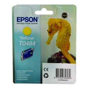 Epson+T0484+Ink+Cartridge+Seahorse+Yellow+C13T04844010