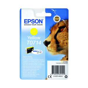 Epson+T0714+Ink+Cartridge+DURABrite+Ultra+Cheetah+Yellow+C13T07144012