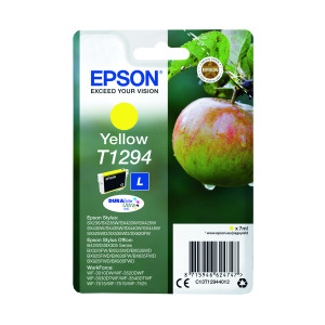 Epson+T1294+Ink+Cartridge+DURABrite+Ultra+High+Yield+Apple+Yellow+C13T12944012