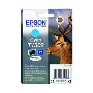Epson+T1302+Ink+Cartridge+DURABrite+Ultra+Extra+High+Yield+Stag+Cyan+C13T13024012