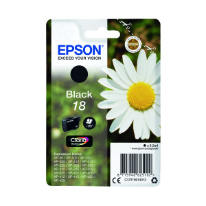Epson+18+Home+Ink+Cartridge+Claria+Daisy+Black+C13T18014012