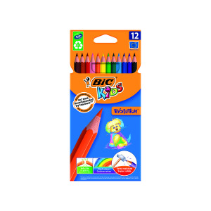 Bic+Kids+Evolution+Ecolutions+Colouring+Pencils+Assorted+%2812+Pack%29+829029
