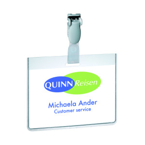 Durable+Visitor+Badge+with+Plastic+Clip+60x90mm+Clear+%28Pack+of+25%29+8143%2F19