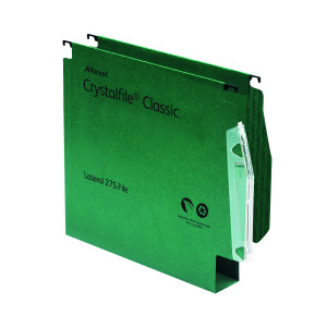 Rexel+CrystalFile+Classic+30mm+Lateral+File+Green+%28Pack+of+50%29+78654