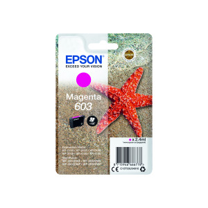 Epson+603+Ink+Cartridge+Starfish+Magenta+C13T03U34010