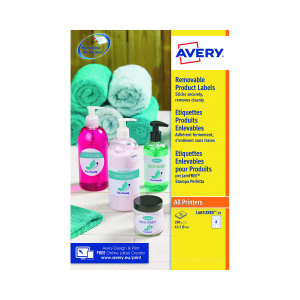 Avery+Removable+Labels+Round+8+Per+Sheet+Wht+%28Pack+of+200%29+L4852REV-25