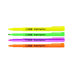Highlighter+Pens+Assorted+%28Pack+of+4%29+WX93206