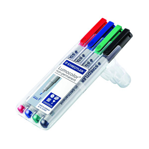 Staedtler+Lumocolour+Non-Permanent+Fine+Assorted+%28Pack+of+4%29+316-WP4