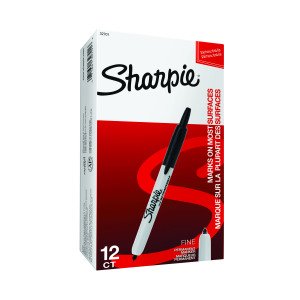 Sharpie+Retractable+Marker+Fine+Black+%28Pack+of+12%29+S0810840