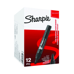 Sharpie+W10+Permanent+Marker+Chisel+Tip+Black+%28Pack+of+12%29+S0192652