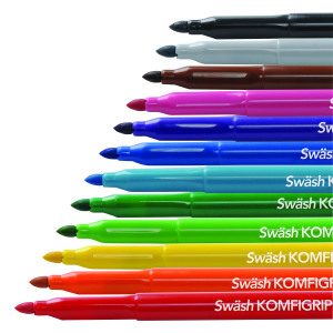 Swash+KOMFIGRIP+Colouring+Pen+Broad+Tip+Assorted+%28Pack+of+12%29+TW12BD