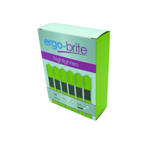 Ergo-Brite+Ergonomic+Highlighter+Pen+Yellow+%28Pack+of+10%29+JN69979