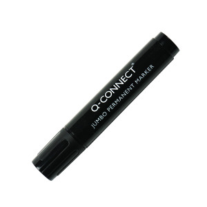 Q-Connect+Jumbo+Permanent+Marker+Pen+Chisel+Tip+Black+%28Pack+of+10%29+KF00270