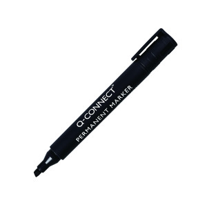 Q-Connect+Permanent+Marker+Pen+Chisel+Tip+Black+%28Pack+of+10%29+KF26042
