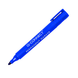 Q-Connect+Permanent+Marker+Pen+Bullet+Tip+Blue+%28Pack+of+10%29+KF26046