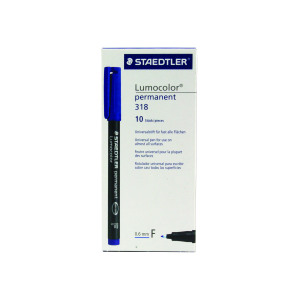 Staedtler+Lumocolour+Pen+Permanent+Fine+Blue+%28Pack+of+10%29+318-3