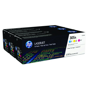 HP305A+Cyan%2FMagenta%2FYellow+Original+Laserjet+Toner+Cartridges+%283+Pack%29+CF370AM