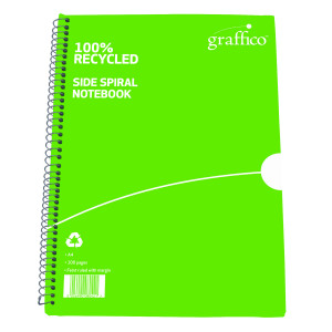 Graffico+Recycled+Wirebound+Notebook+100+Pages+A4+%2810+Pack%29+EN08043