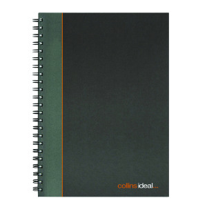 Collins+Ideal+Feint+Ruled+Wirebound+Notebook+A4+6428W+BLACK