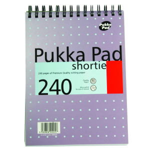 Pukka+Pad+Ruled+Wirebound+Metallic+Shortie+Notepad+240+Pages+A5+%28Pack+of+3%29+SM024
