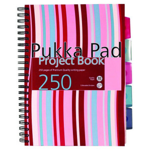 Pukka+Pad+Stripes+Wirebound+Hardback+Project+Notebook+250+Pages+A4+Blue%2FPink+%283+Pack%29+CBPROBA4