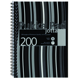 Pukka+Pad+Stripes+Polypropylene+Wirebound+Jotta+Notebook+200+Pages+A5+Black+%283+Pack%29+JP021