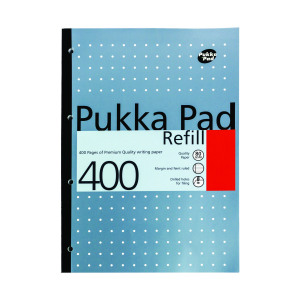 Pukka+Pad+Ruled+Metallic+Four-Hole+Refill+Pad+Side+Bound+400+Pages+A4+%285+Pack%29+REF400
