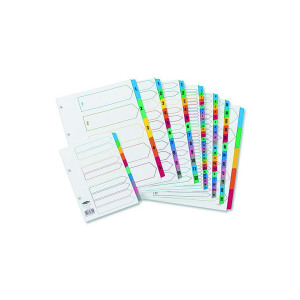 Concord+Index+1-50+A4+White+with+Multicoloured+Mylar+Tabs+05001%2FCS50