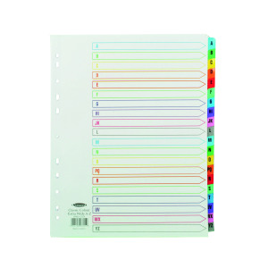 Concord+Index+A-Z+A4+Extra+Wide+Multicoloured+Mylar+Tabs+07801%2FCS78