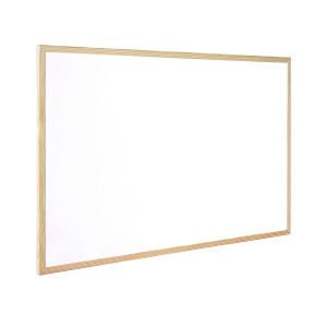 Q-Connect+Wooden+Frame+Whiteboard+400x300mm+KF03569