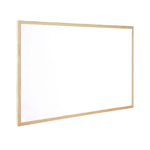 Q-Connect+Wooden+Frame+Whiteboard+900x600mm+KF03571