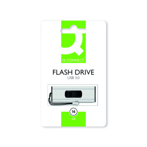 Q-Connect+USB+3.0+Slider+16GB+Flash+Drive+Silver%2FBlack+KF16369