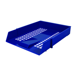 Contract+Letter+Tray+Plastic+Construction+Mesh+Design+275x61x350mm+Blue+WX10052A
