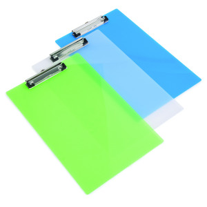 Rapesco+Clipboard+Frosted+Transparent+Assorted+%2810+Pack%29+SHP+PCBAS