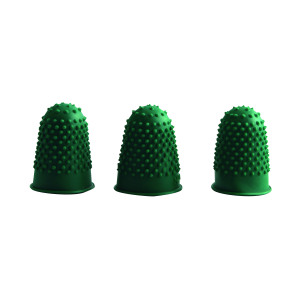 Q-Connect+Thimblettes+Size+0+Green+%28Pack+of+12%29+KF21508