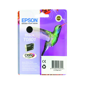 Epson+T0801+Photographic+Ink+Cartridge+Claria+Black+C13T08014011