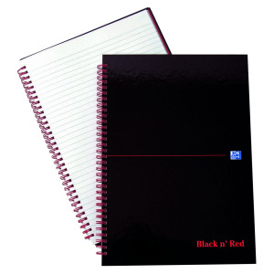 Black+n%26apos%3B+Red+Wirebound+Ruled+Hardback+Notebook+A4+%28Pack+of+5%29+100103711