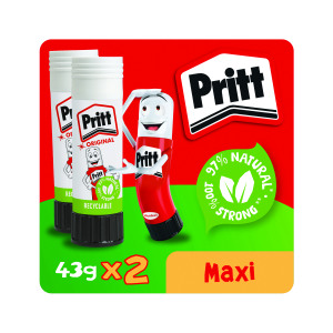Pritt+Stick+Glue+Stick+43g+%28Pack+of+2%29+1485357