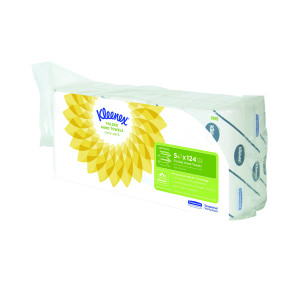 Kleenex+2-Ply+Ultra+Hand+Towel+124+Sheets+%28Pack+of+5%29+7979